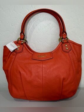 Coach Ashley Gathered Leather Shoulder Tote NWT
